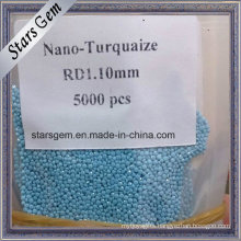 Wholesale Price Round Loose Machine Cut Nano Turquoise Stones for Jewelry Making